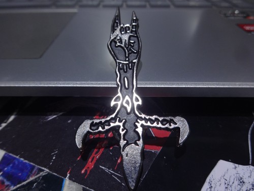 Bathory metal pin badge black - bathory,