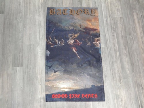 Black metal flag flagge poster - black,