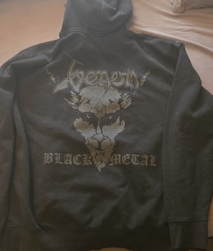 Black metal venom hoodie - black,