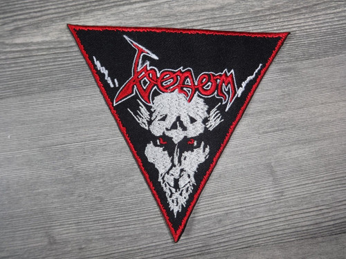 Venom shape patch black metal - black,