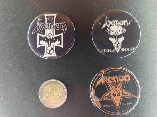 Venom black metal anstecker - black,